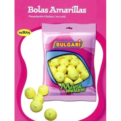 INTERDULCES BOLAS AMARILLAS 100U