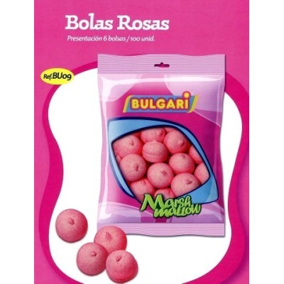 INTERDULCES BOLAS ROSAS 100U