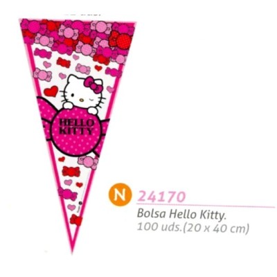 BOLSAS CONO HELLO KITTY 100U