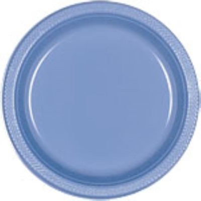 PLATO PLASTICO AZUL 17,7CM 10U