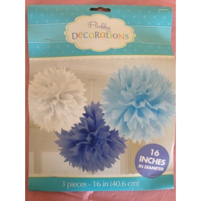 POMPONES AZUL-AZUL PASTEL-BLANCO 3U