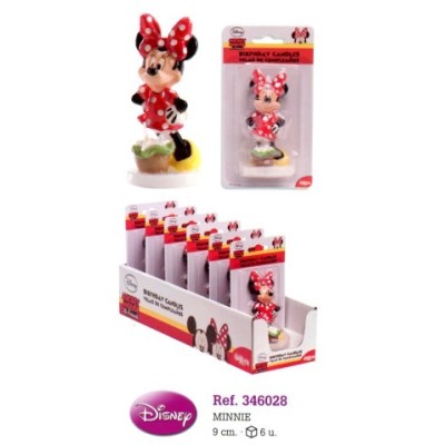 VELAS FIGURA MINNIE 8CM