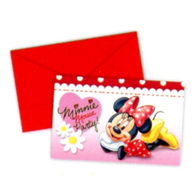 INVITACIONES MINNIE LUNARES 6U