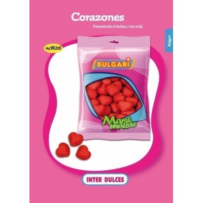 INTERDULCES CORAZONES 100U