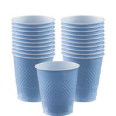 VASO PLASTICO AZUL 355ML 10U