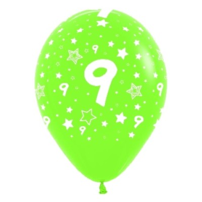 GLOBOS LATEX NUMERO ** 9 ** 10U