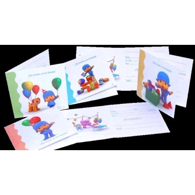 INVITACIONES POCOYO 6U