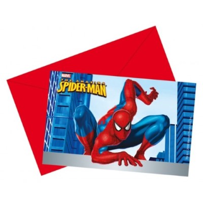 INVITACIONES SPIDERMAN 6U