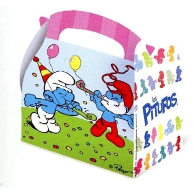 CAJA CUMPLE PITUFOS 25U