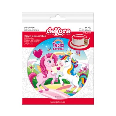 DISCO OBLEA UNICORNIO 16CM