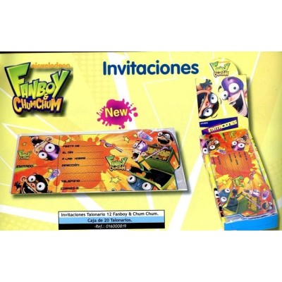 INVITACIONES TALON FANBOY&CHUMCHUM 12U